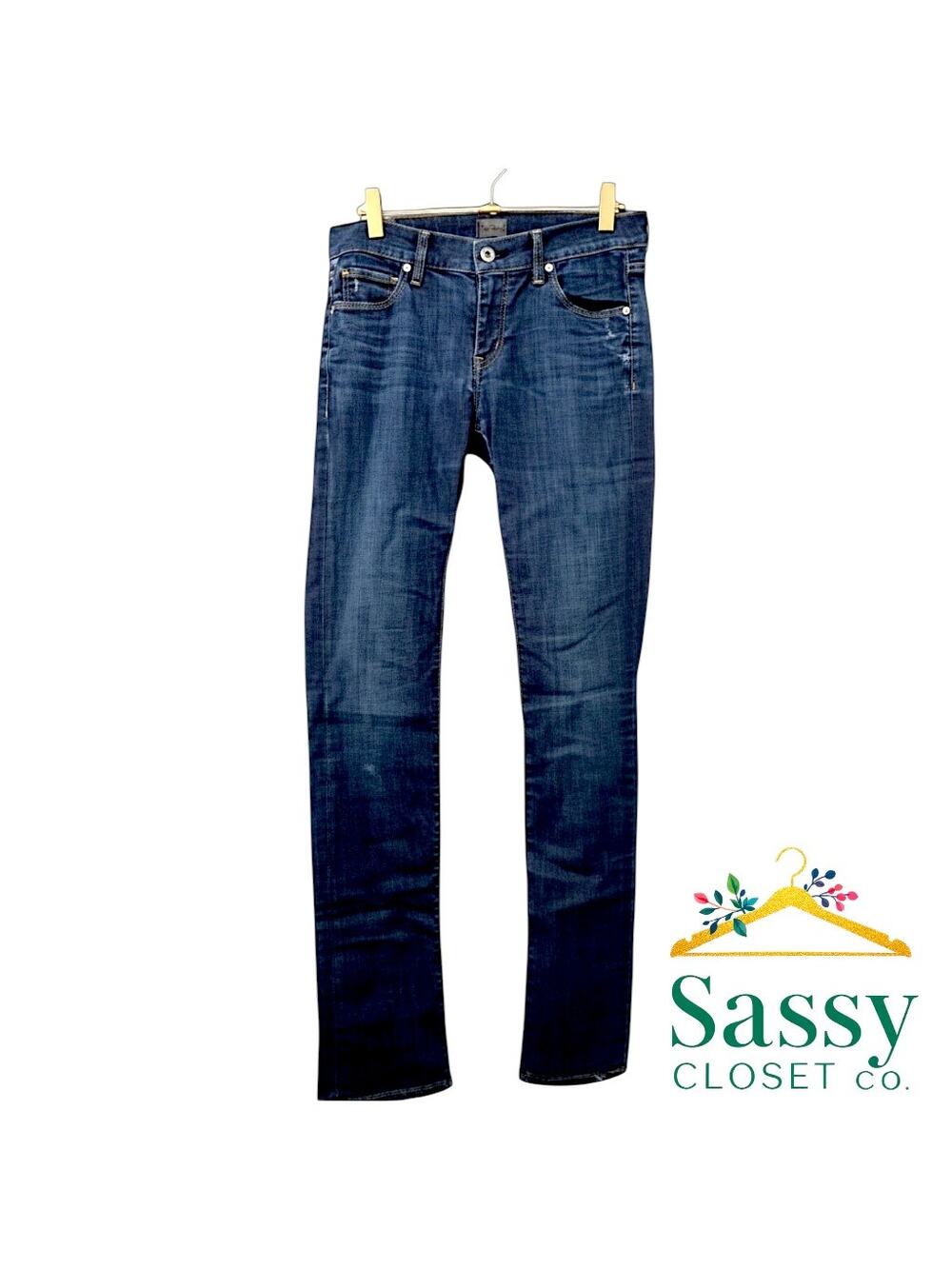 ✨ CITIZENS OF HUMANITY Ava Low Rise Straight Jeans 27 Dark Wash EUC 👖